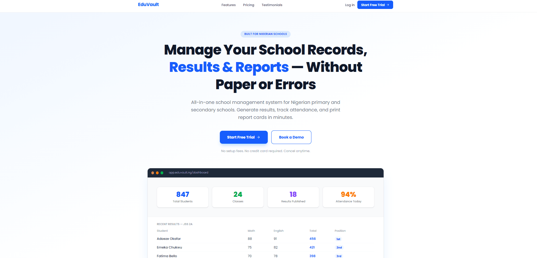 School Management Portal